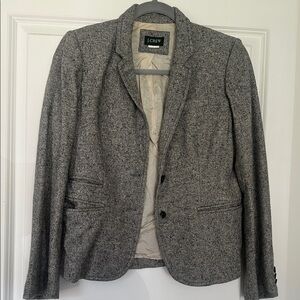 J. Crew Gray Sport Coat with Notched Lapels and Structured Shoulders